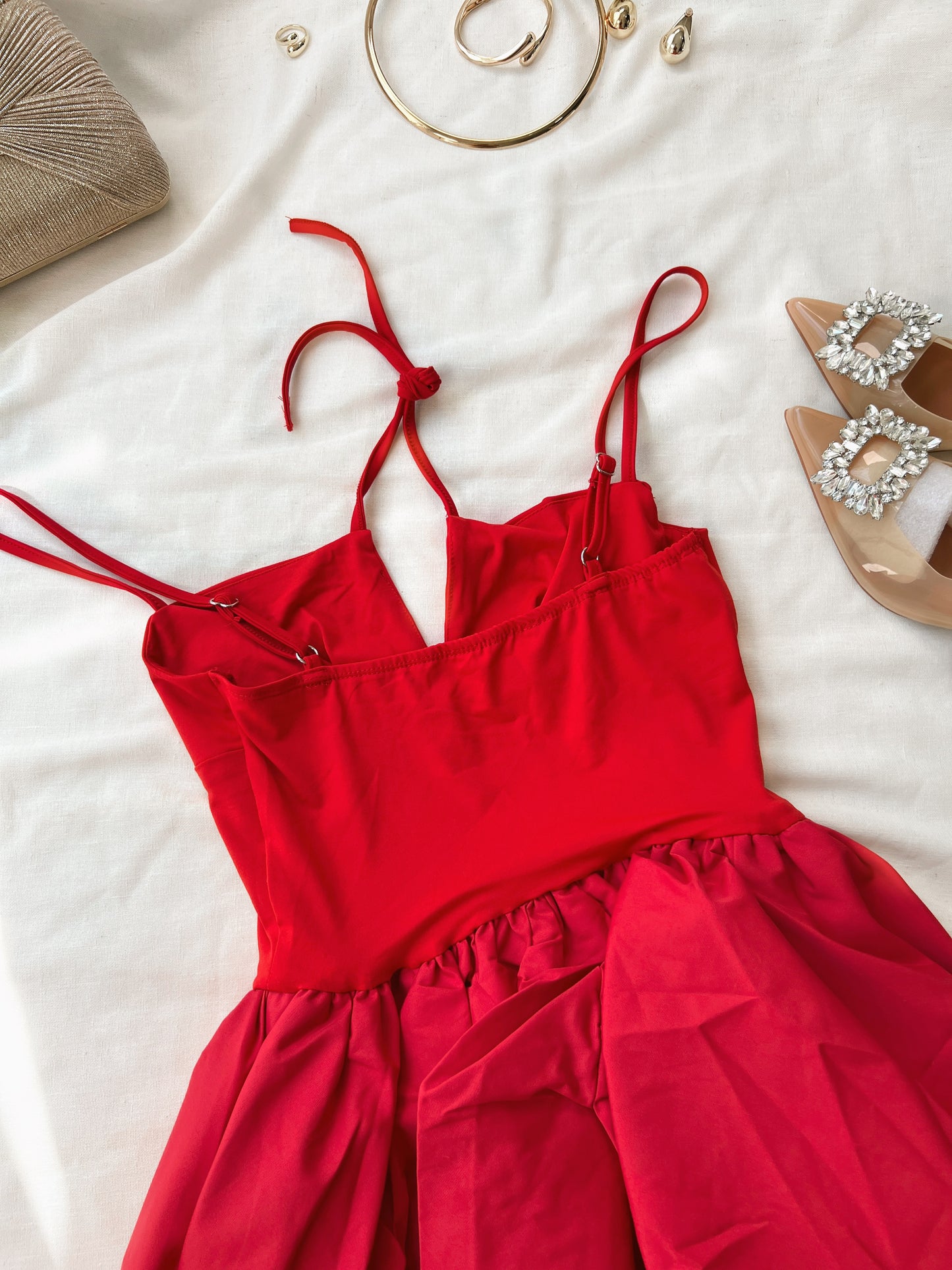 Red Bubble Cami Dress