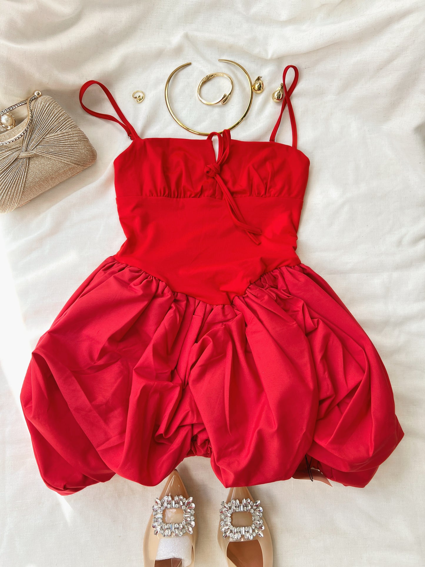 Red Bubble Cami Dress