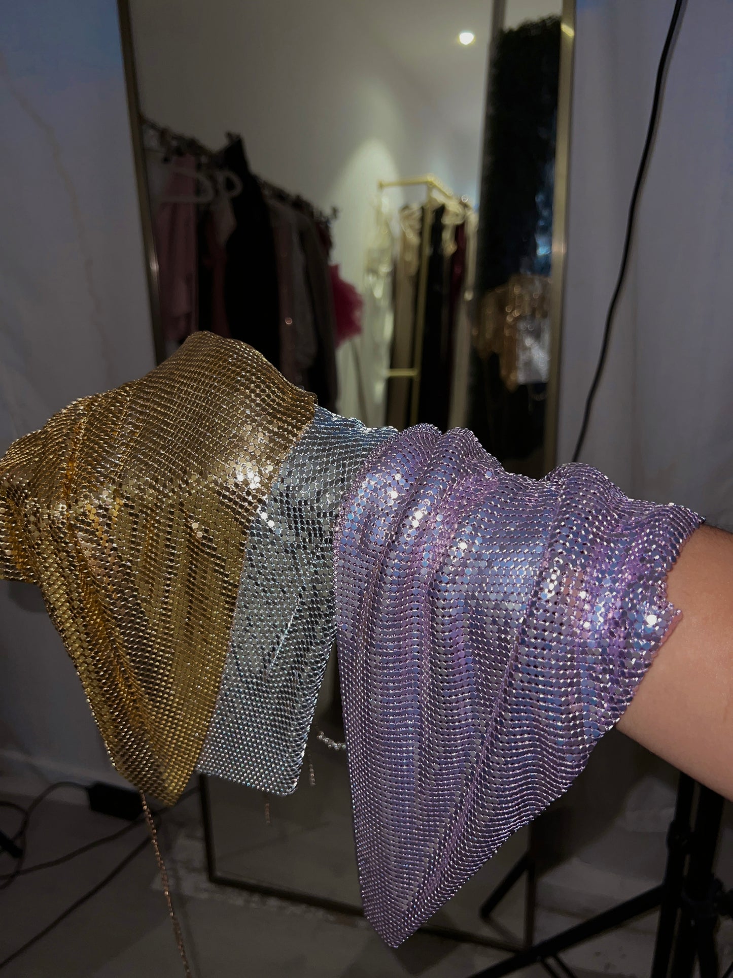 Gold Chain Diamanté Top