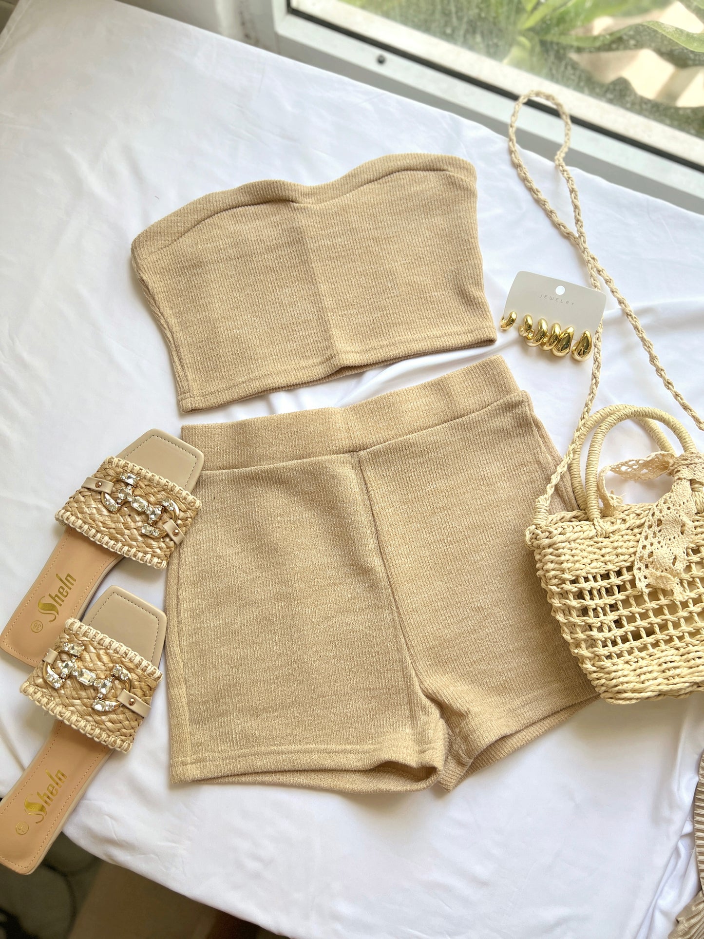 Beige Rustic Textured Set