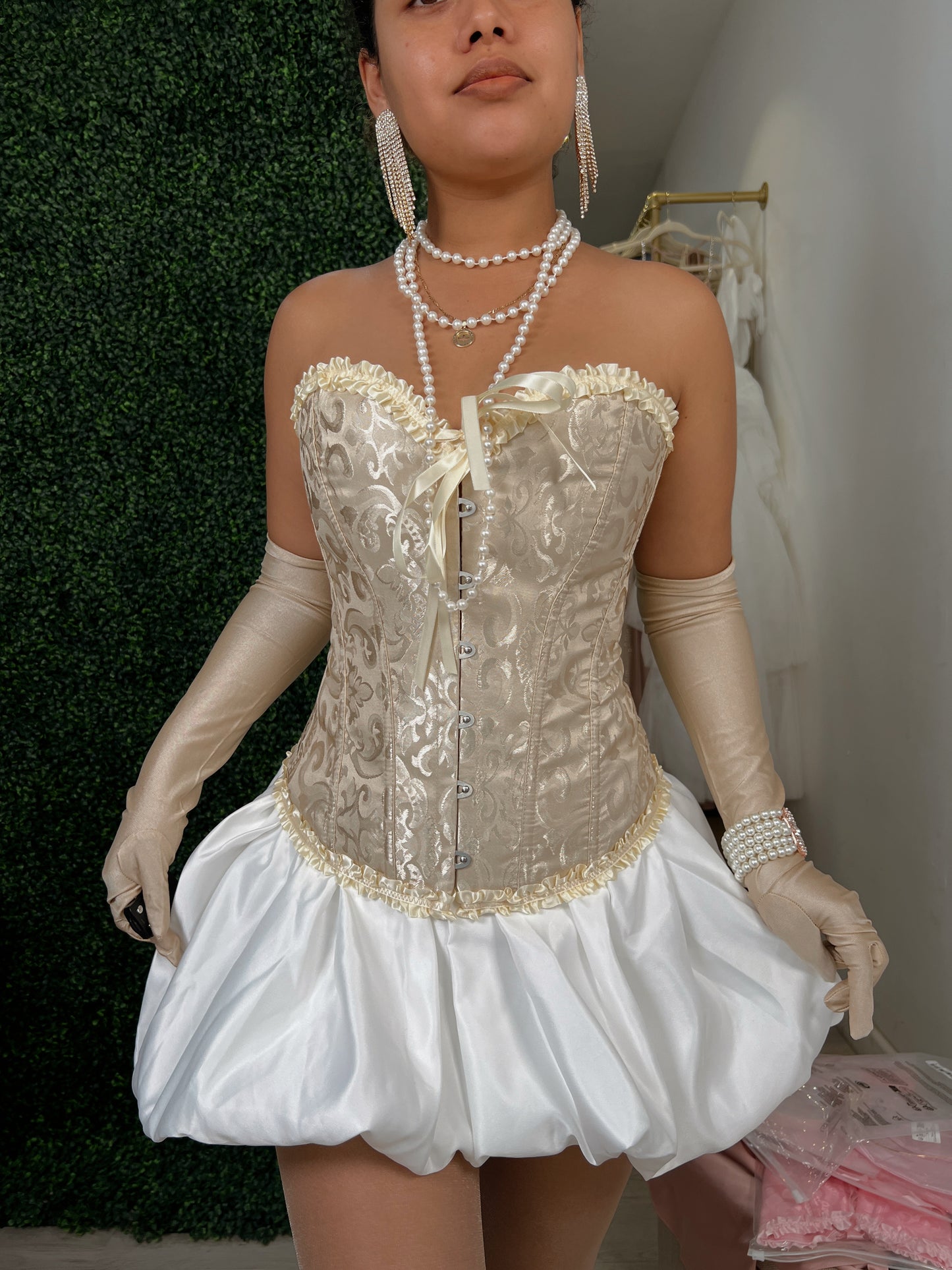 Champagne Victorian Laced Corset