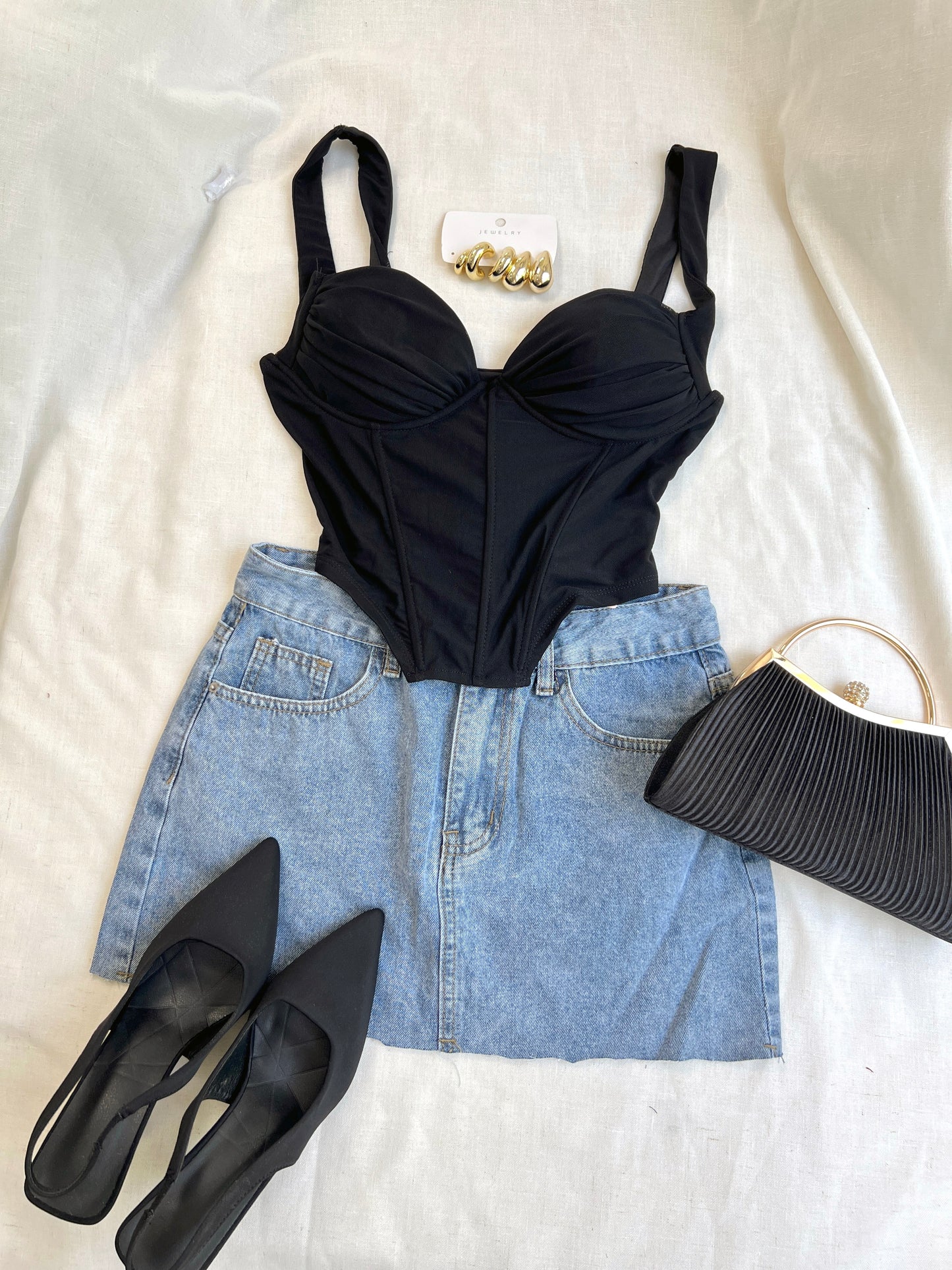 Black Corset Stap Top
