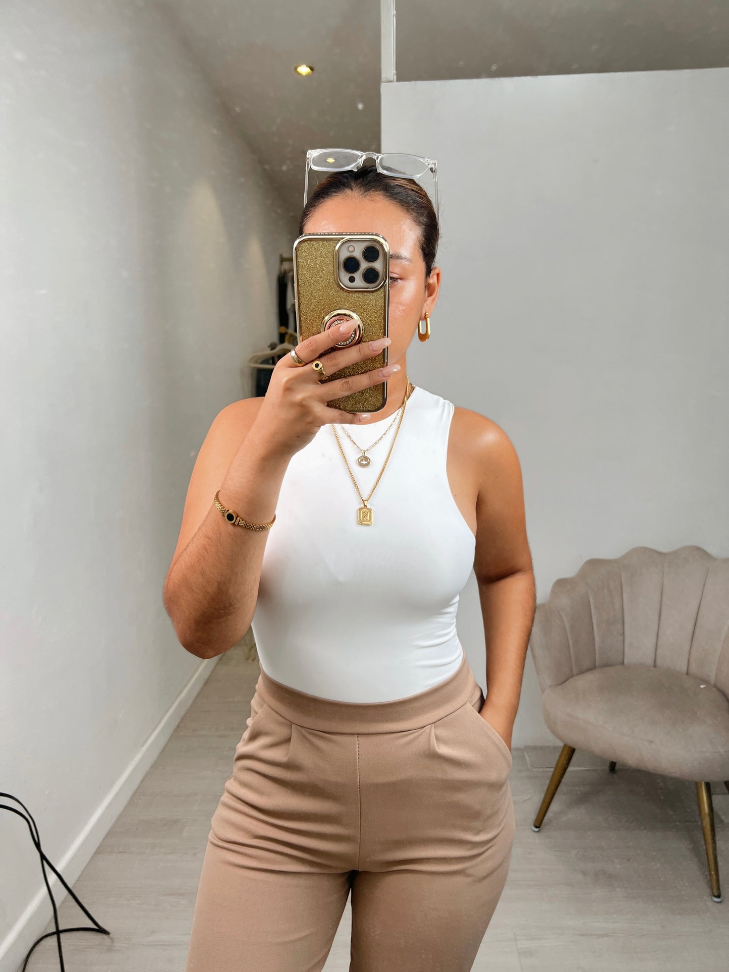 White Slimfit Bodysuit