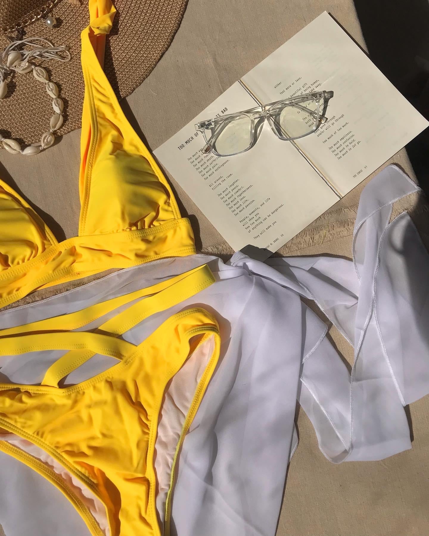 Yellow Tie Bikini