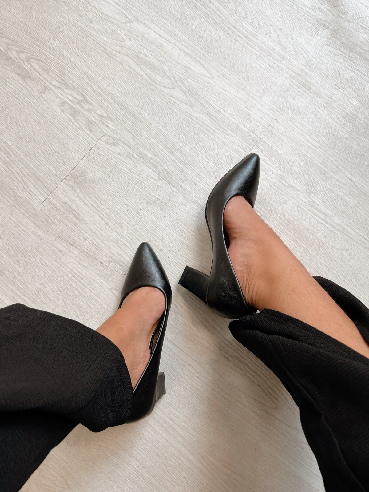 Black Textured Blazer & Pants
