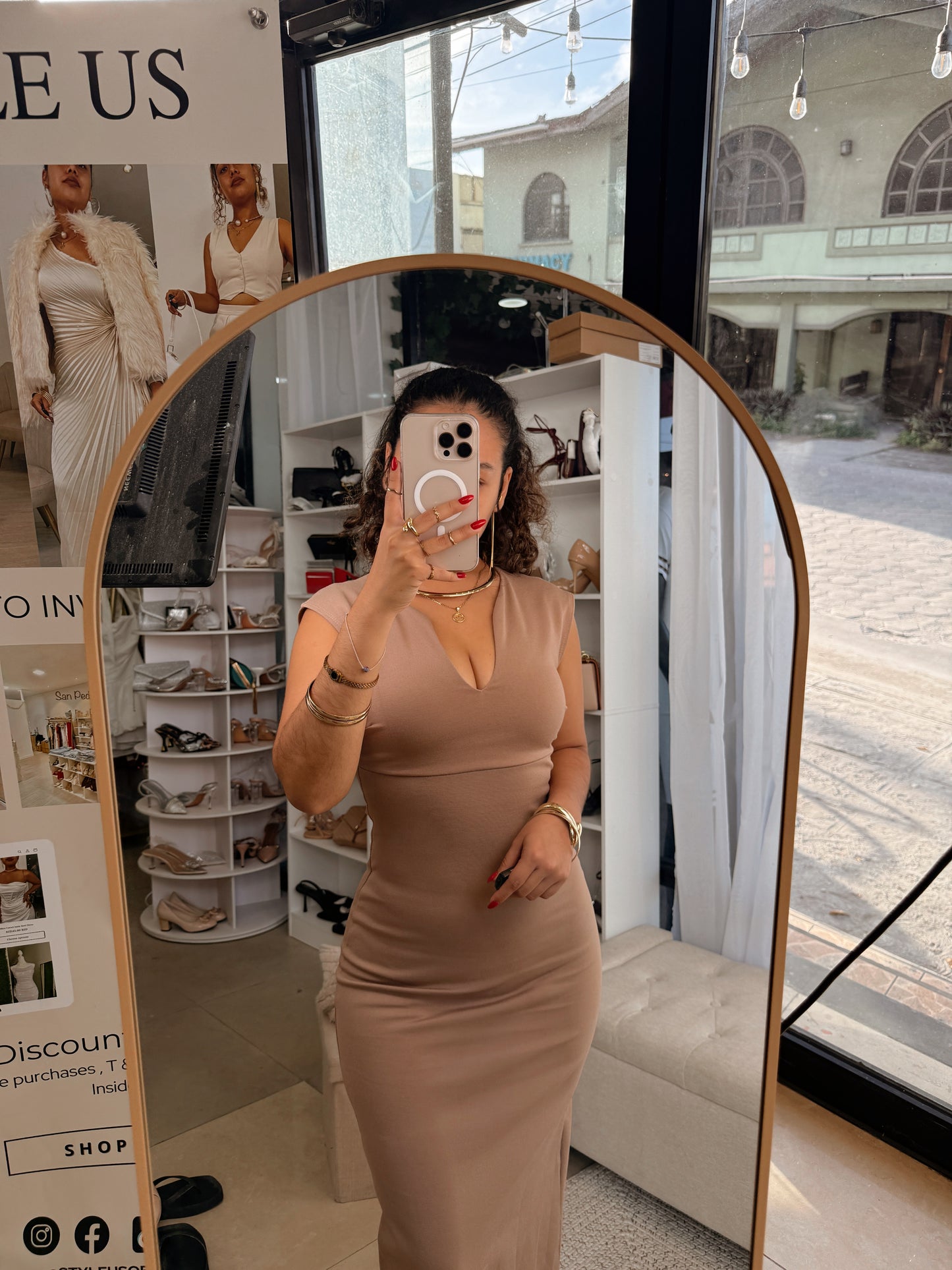 Mocha CEO bandage Pencil Dress