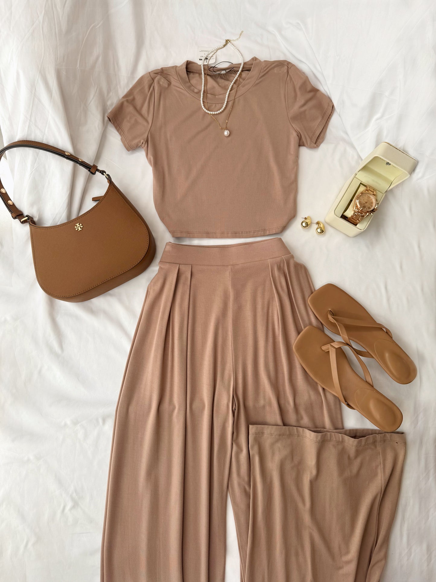 Mocha Palazzo Pant Set