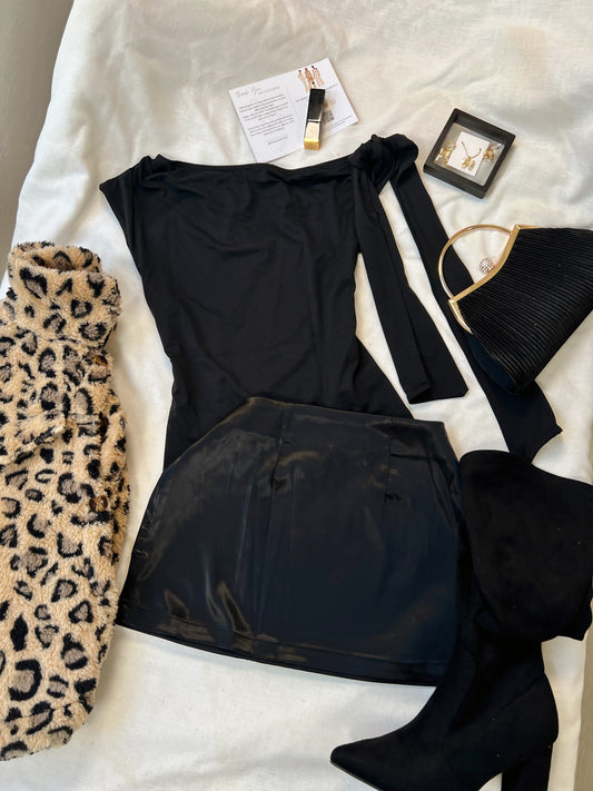 Black Tie Shoulder Top
