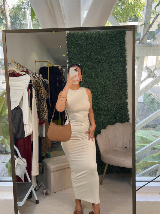 2pc Cream Tank & Maxi Skirt