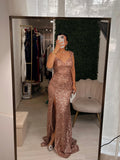 Turkish Pink Sequin Gala Dress