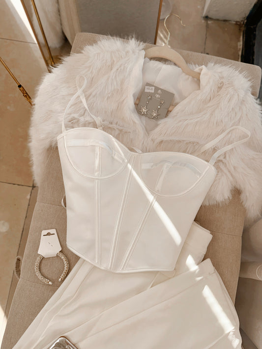 White Bandage Corset Top