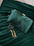 Emerald Green Satin Clutch