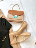 Nude Stiletto Gloss Pumps