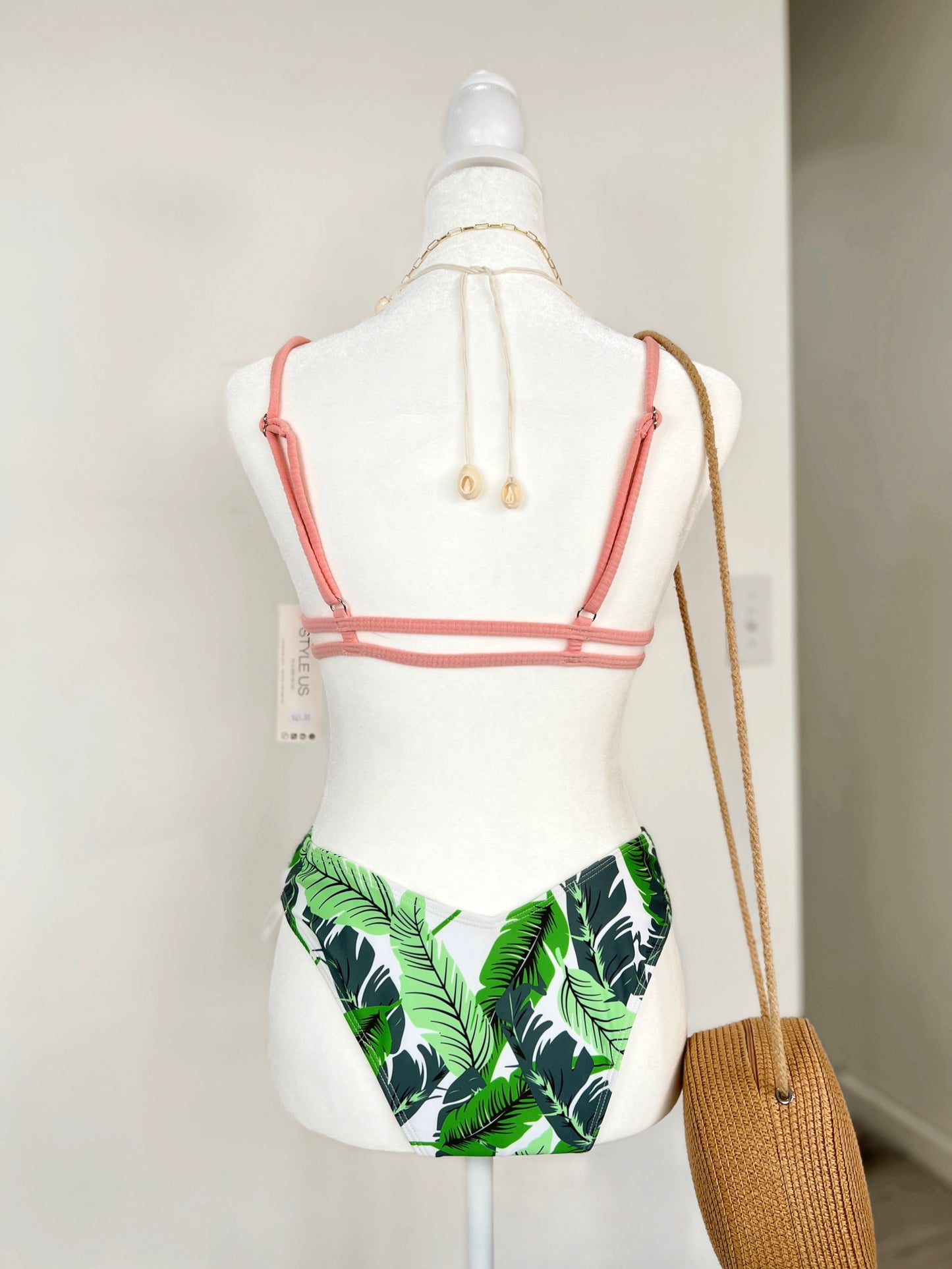 2pc Tropical Pink Bikini Only