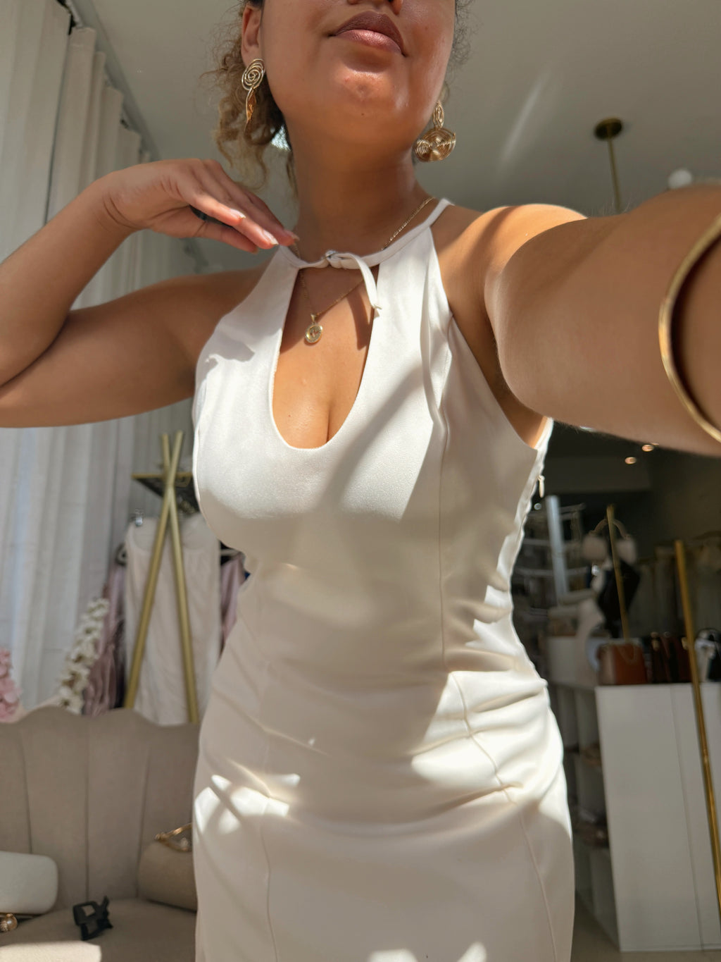 Ivory cream Semi-formal Dress