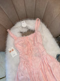 Milk Pink Laced Mini Dress