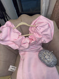Pink Ruffle Bardot Dress