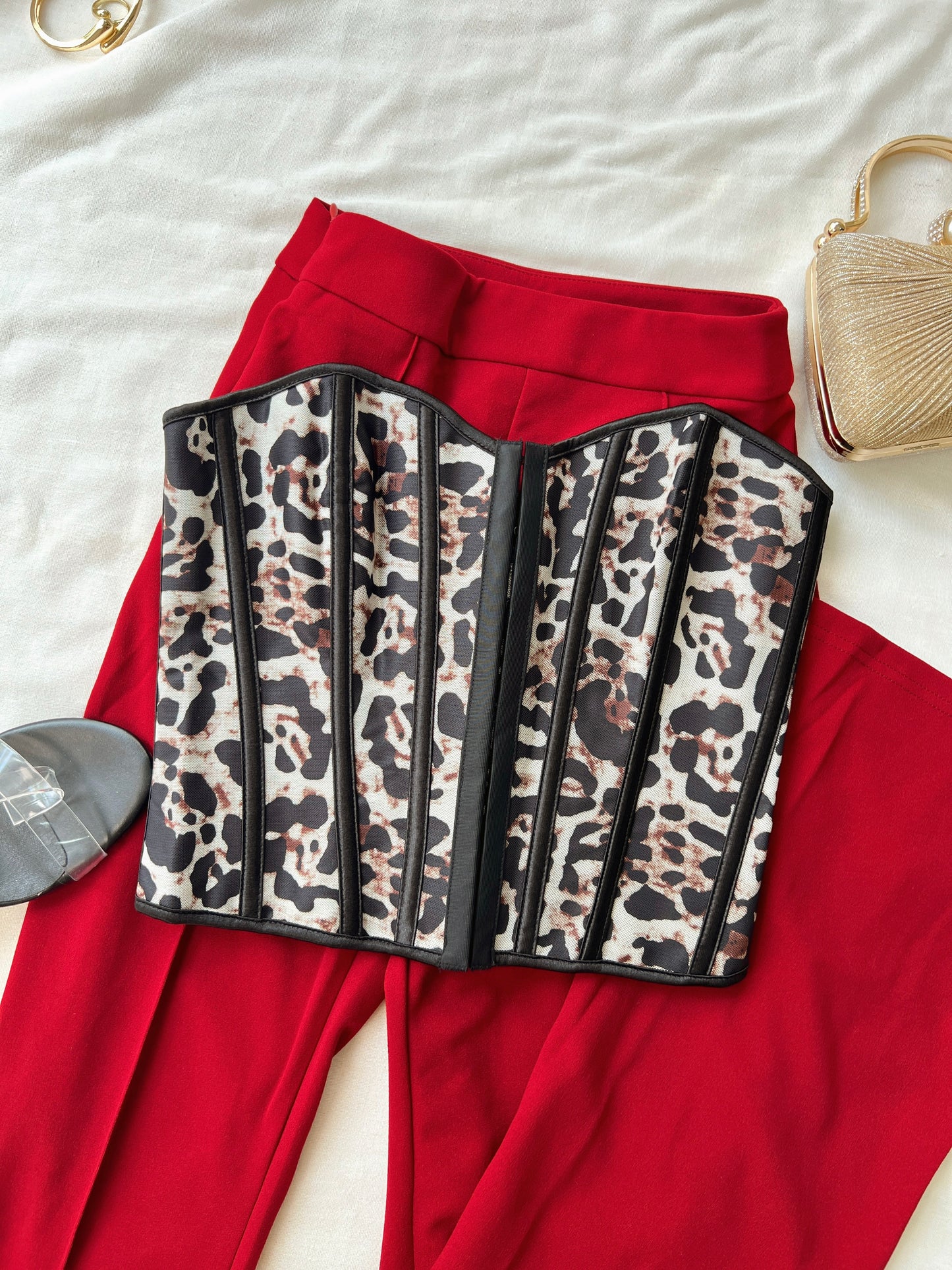 Leopard Laced Corset