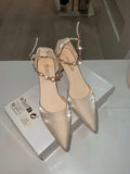 Champagne Satin Pumps