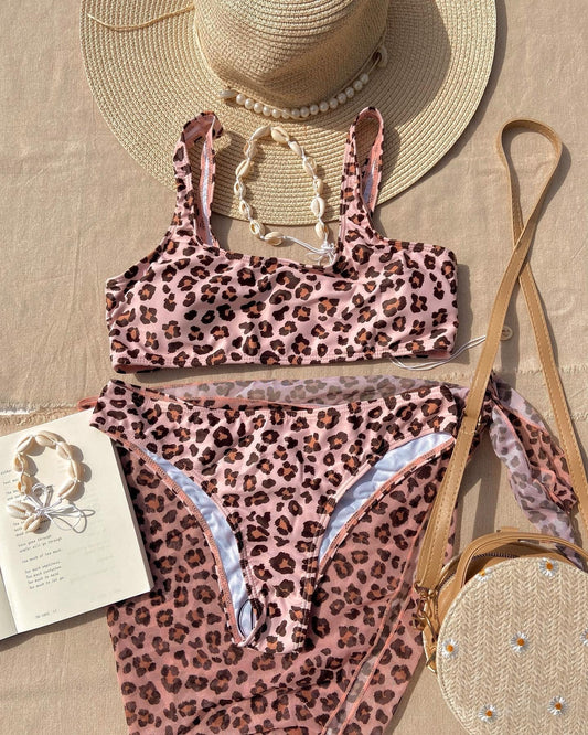 3pc Leopard Pink Bikini